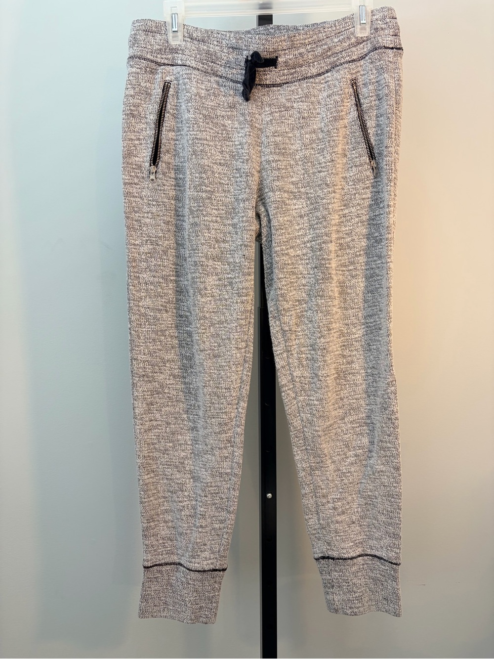 aerie Heather Gray Knit Jogger Pants with Zip Pockets